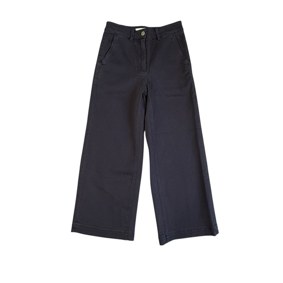 Everlane The Utility Wide-Leg Trouser Pant. Dark Blue Navy Size 2 #1637 - Picture 6 of 9